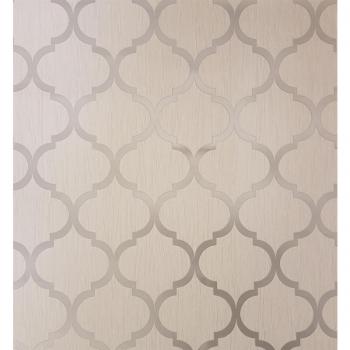 Ivory Gold Glitter Trellis Wallpaper