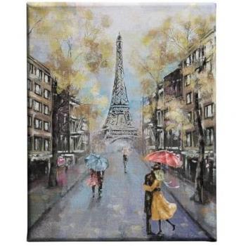 Stampa su Tela Torre Eiffel 9, Poliestere Multicolore, 45x3x70 cm