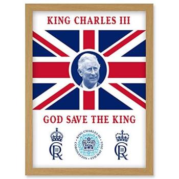 Union Jack Crest & Emblem – King Charles III Coronation A4 Art Print