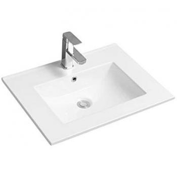 61cm Ceramic Inset Basin with Scooped Bowl