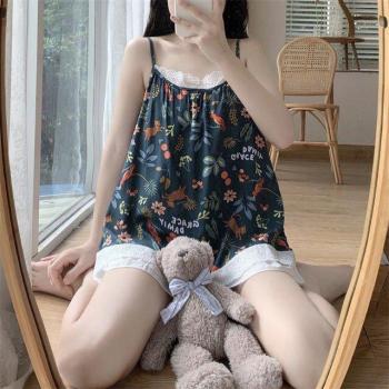 Pijama de dos piezas estilo retro para mujer