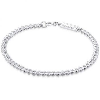 KUZZOI Herren Schmuck Panzerkette Basic 925 Silber