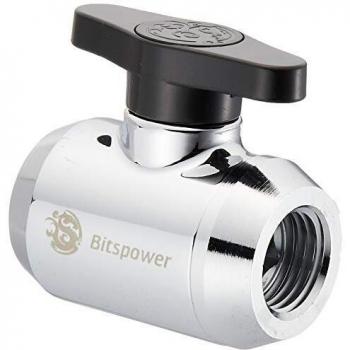 Bitspower Shutoff Valve 2x G1/4 Zoll, Black Handle