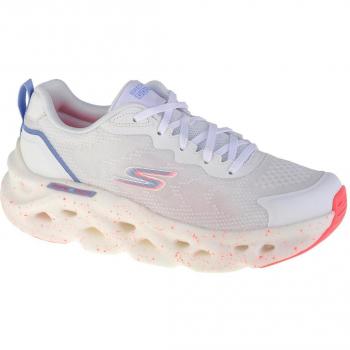 Skechers Go Run Swirl Tech-Outbreak, weiße Sportlaufschuhe für Damen