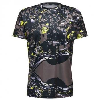 Linewest Herren Houston Kurzarm-Sport-T-Shirt, Dunkelbraun S