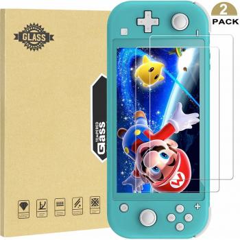 Protection Écran en Verre Trempé pour Nintendo Switch Lite, Dureté 9H, Résistant aux Rayures, Anti-traces de Doigt, Ultra Fin 0.33mm