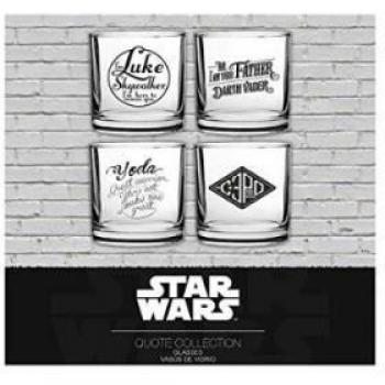 SD Toys Set de 4 Vasos Frases Famosas Star Wars