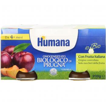 Humana omogeneizzato prugna 2pz da 100 grammi