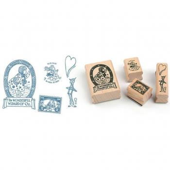 Wooden Rubber Stamps for Vintage Scrapbooking