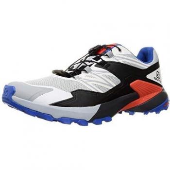 Salomon Men's Wings Sky High Hiking Boots Blue Pearlized Ebony Red (Cherry Tomato) Size 40 2/3 EU