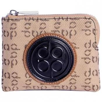 Don Algodón Monedero Negro con Cremallera de Textil y Sintética