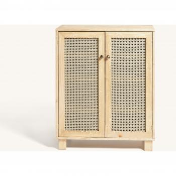 Mueble de Almacenamiento Hannun 80 cm con Puertas de Mimbre