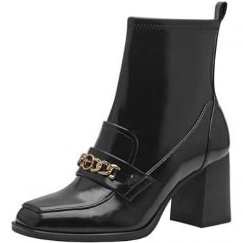 Botines de piel vegana Tamaris 25320 para mujer en negro