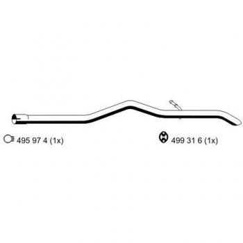 Auspuffrohr Ernst 330565 für Ford Transit Hinten (Kasten/Bus)