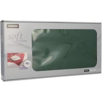 PAPSTAR Soft Selection Tischdecken 80x80 cm dunkelgrün, 20 Stück