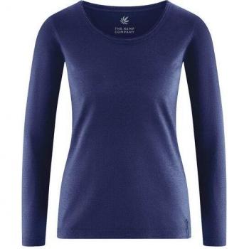 HempAge Damen Langärmeltee THC Line – 100 % Hanf/Biobaumwolle