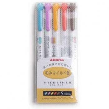 Set 5 Cebras Coloridas Mililiner