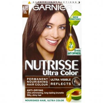 Garnier New Nutrisse Deeply Nourishing Permanent Hair Colour 4.15 Iced Coffee Brown
