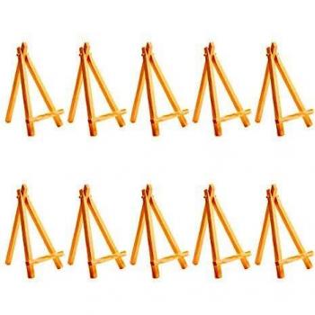 ArtEase 10‑Piece Wooden Triangles for Wedding Business Card Stand