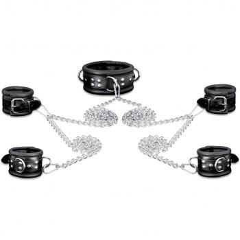 Mejou Lederketten‑Set mit weichem Polster, 6,5 cm