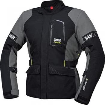 IXS Laminat ST-Plus Motorrad Textiljacke Schwarz Grau 4XL für Herren