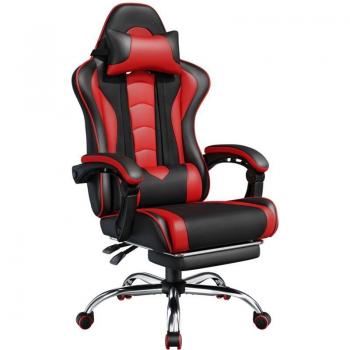 Chaise de Jeu Yaheetech – Ergonomie Premium, Charge 136 kg, Couleur Rouge