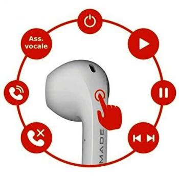 Auricolari Senza Fili Techmade con Microfono e Compatibilità Assistenti Vocali