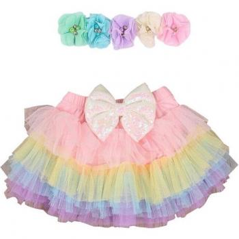 Atuendo de Tutú con Tocado Floral para Pequeñas