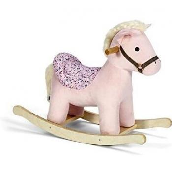 Raised Seat Pink Plush Unicorn Rocking Horse from Mamas & Papas