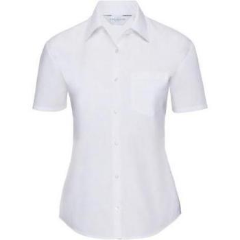 Russell Collection Short Sleeve Poly-Cotton Poplin Shirt