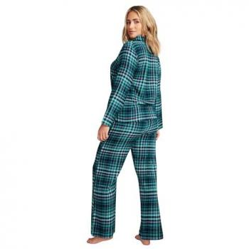 M & Co Pyjama Confort Coton 100 % Bleu Carreaux 50‑52