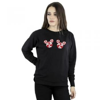 Women's Disney Mickey Candy Black Crewneck – L