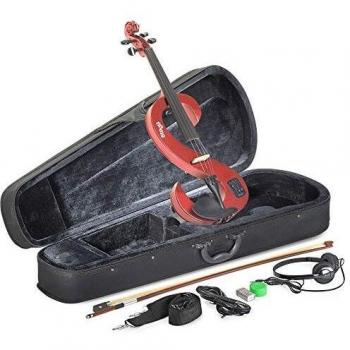 Stagg S-Shaped Electric Violin Package Metallic Red
