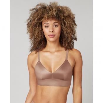 Bralette de satén marrón SPANX para mujer