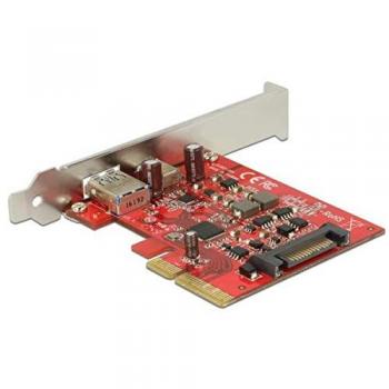 Delock PCI Express x4 Karte mit externer USB Type-C Schnittstelle + externer USB 3.1 Gen 2 Typ-A Schnittstelle