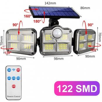 270° Wide Angle Solar Motion Light with Remote Control