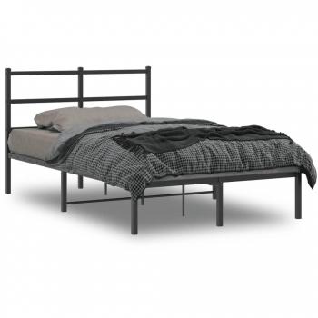 Vidaxl Metal Bed Frame without Mattress Black 120x190cm