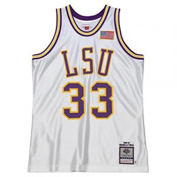 Mitchell & Ness NCAA Authentisches Trikot Louisiana State University 1990 Shaquille O'Neal #33 Herren Weiß Größe S