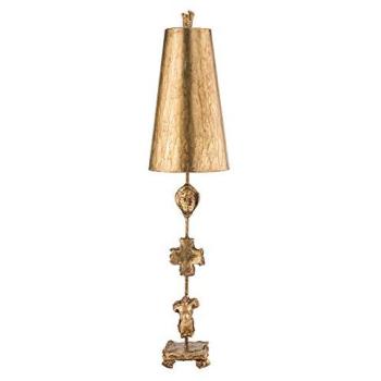 Silhouette Gold Cone Lamp – E27 LED, 60W, Gold Leaf Design