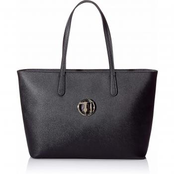 Trussardi Jeans Sophie Shopper E/w LG Ecoleath Borsa a Spalla Nero 30x12x39 cm