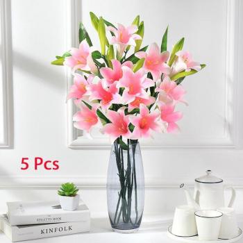 Artificial Lilium Flower Branch