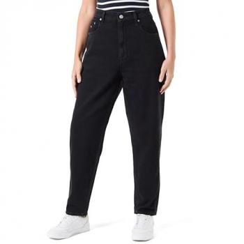 Tommy Jeans High Waist Mom‑Jeans Tapered mit Logo‑Badge