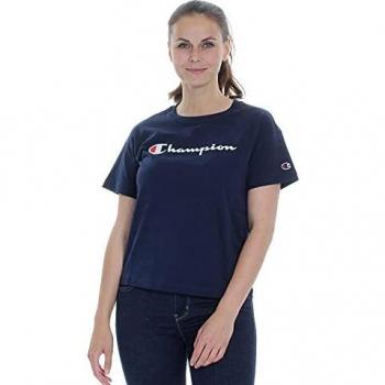 Maglia Champion donna con colletto regolare blu navy 112650BS538