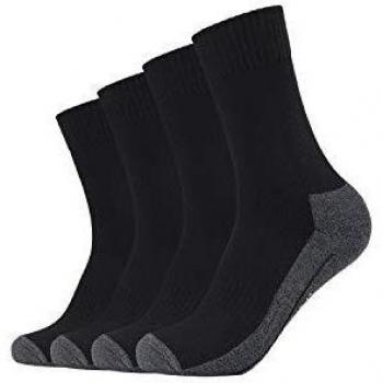 Camano Herren 5942 Sport Socken 4er Pack, Schwarz