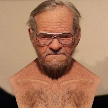 Disfraz de Anciano Calvo, Careta Facial para Eventos de Halloween