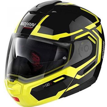 Nolan N90-3 Driller N-Com Casque Moto Noir/Jaune L