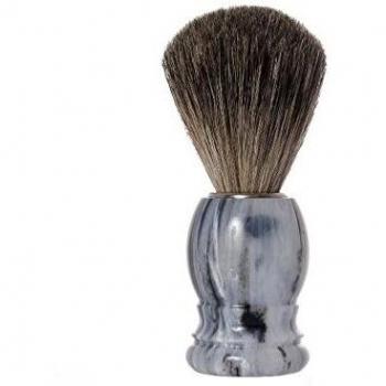 Erbe Rasierpinsel schwarz/weiß marmoriert