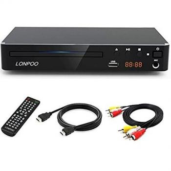 LONPOO kompakter CD/DVD-Player mit HDMI