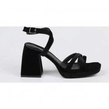 Sandalias de Tacón con Hebilla y Tiras Cruzadas para Mujer