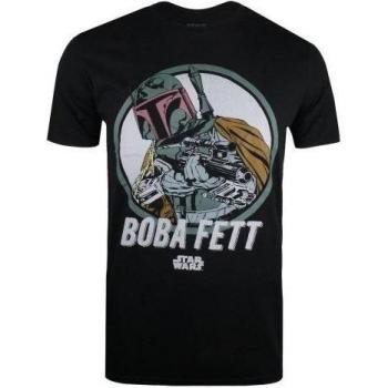 Heren Zwart Boba Fett Retro T-Shirt – Star Wars